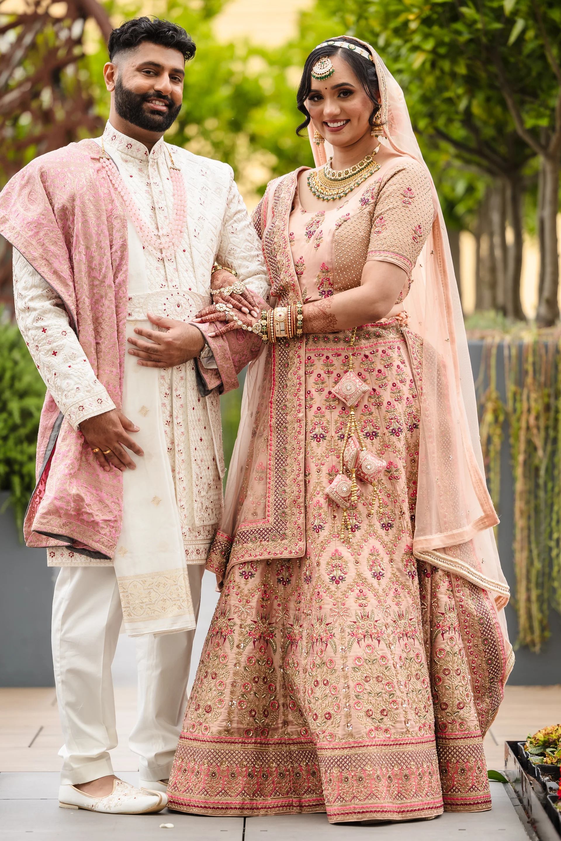 Arpita & Varad together in their wedding attire