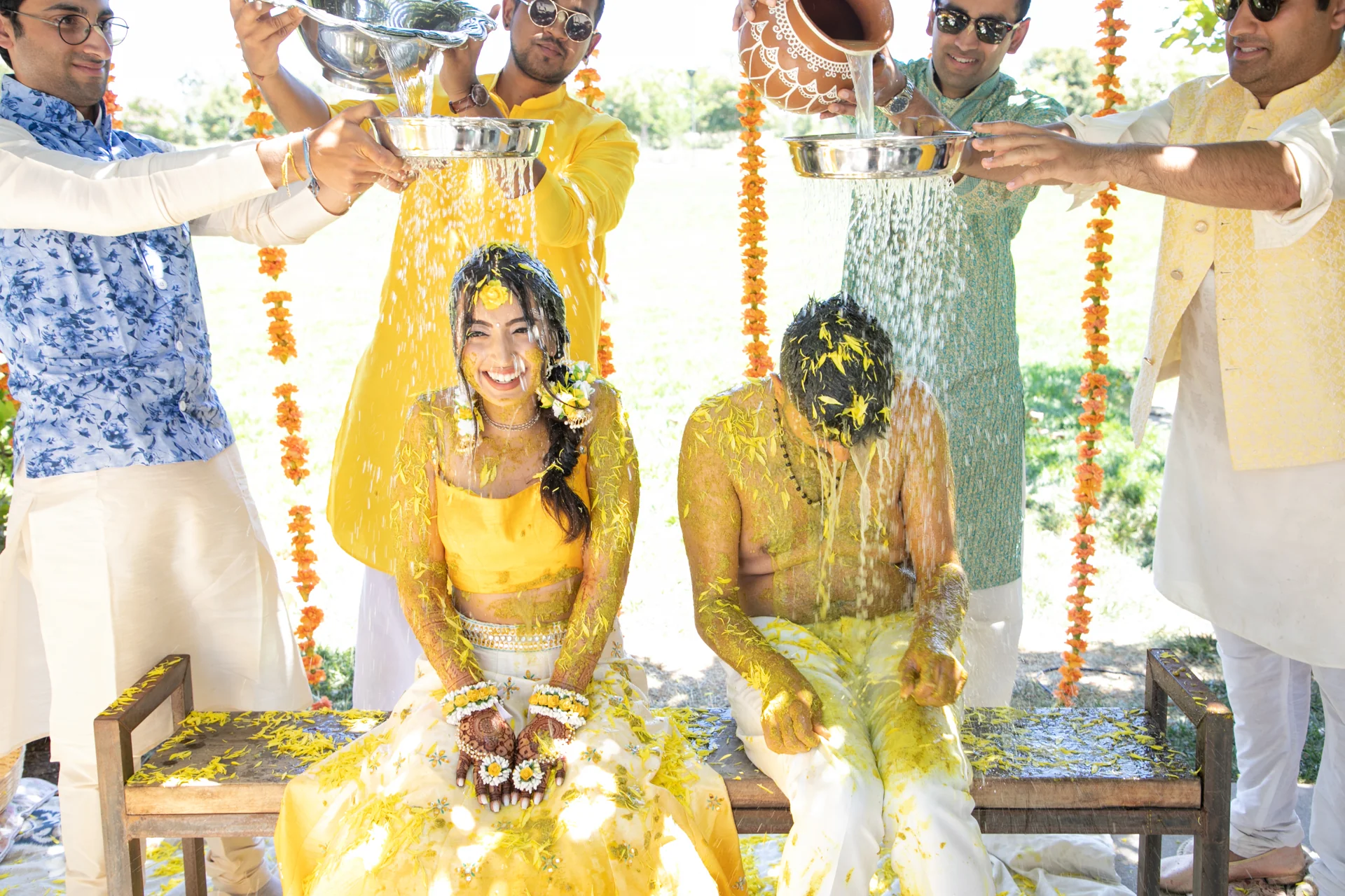 Avani & Abhi — a shower of petals