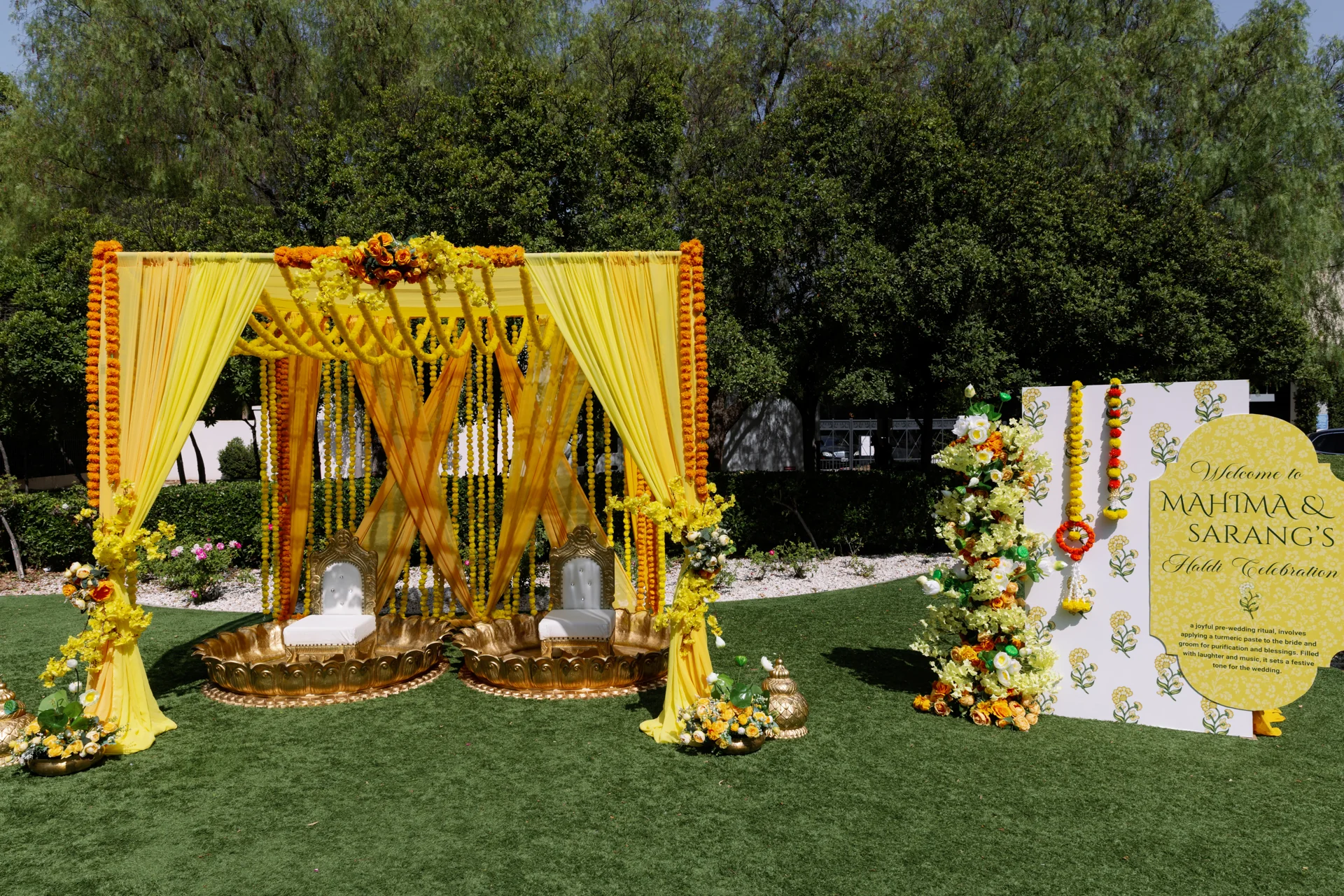 Mahima & Sarang — haldi design