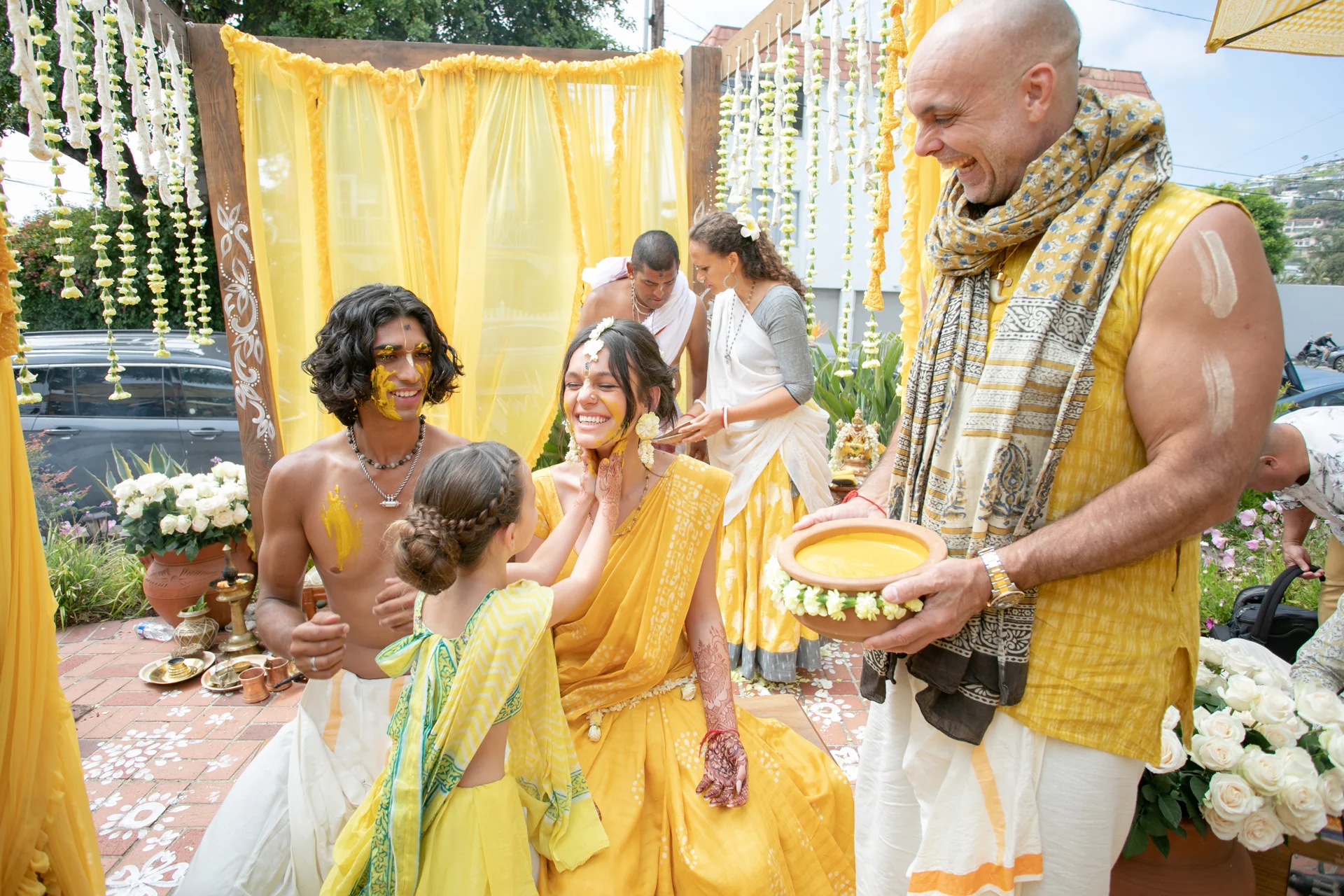 Shabhu & Ashish — family & haldi