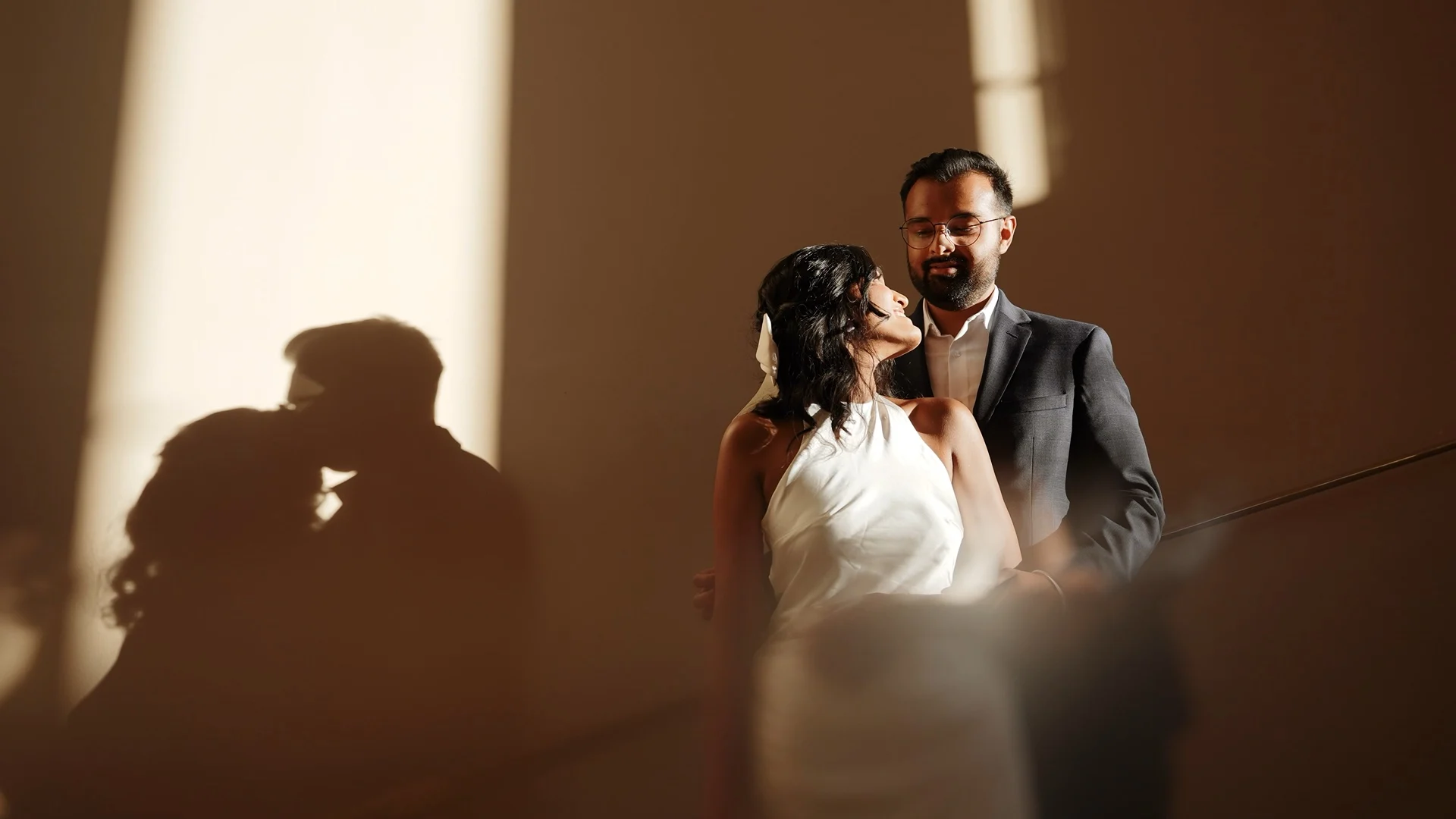 Niyati & Love in warm architectural light