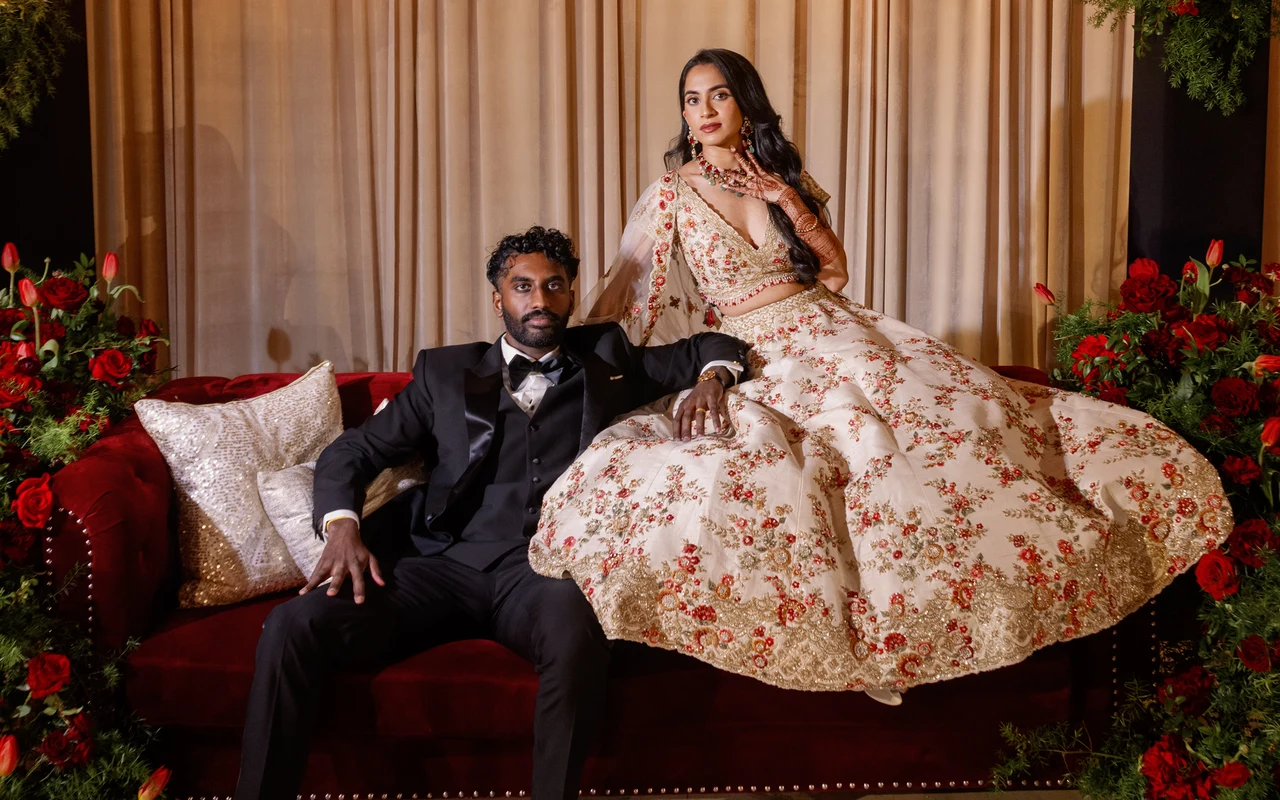 Sandhiya & Vignesh — reception fashion portrait