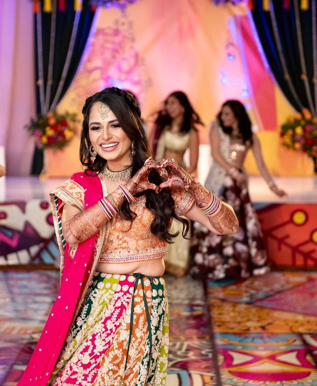 Natasha & Anish — Natasha dancing at the Sangeet